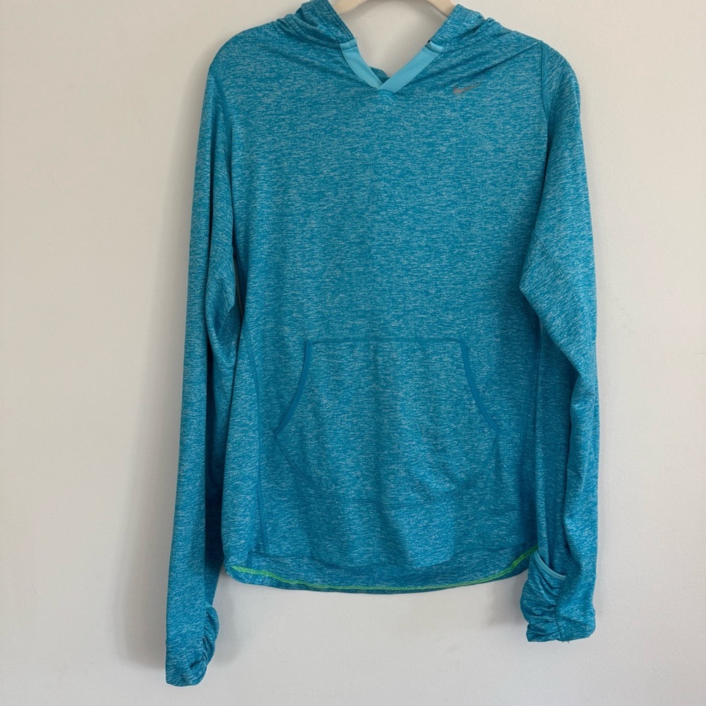 Women’s Nike Running Dri-FIT Blue Hooded Top Size Medium